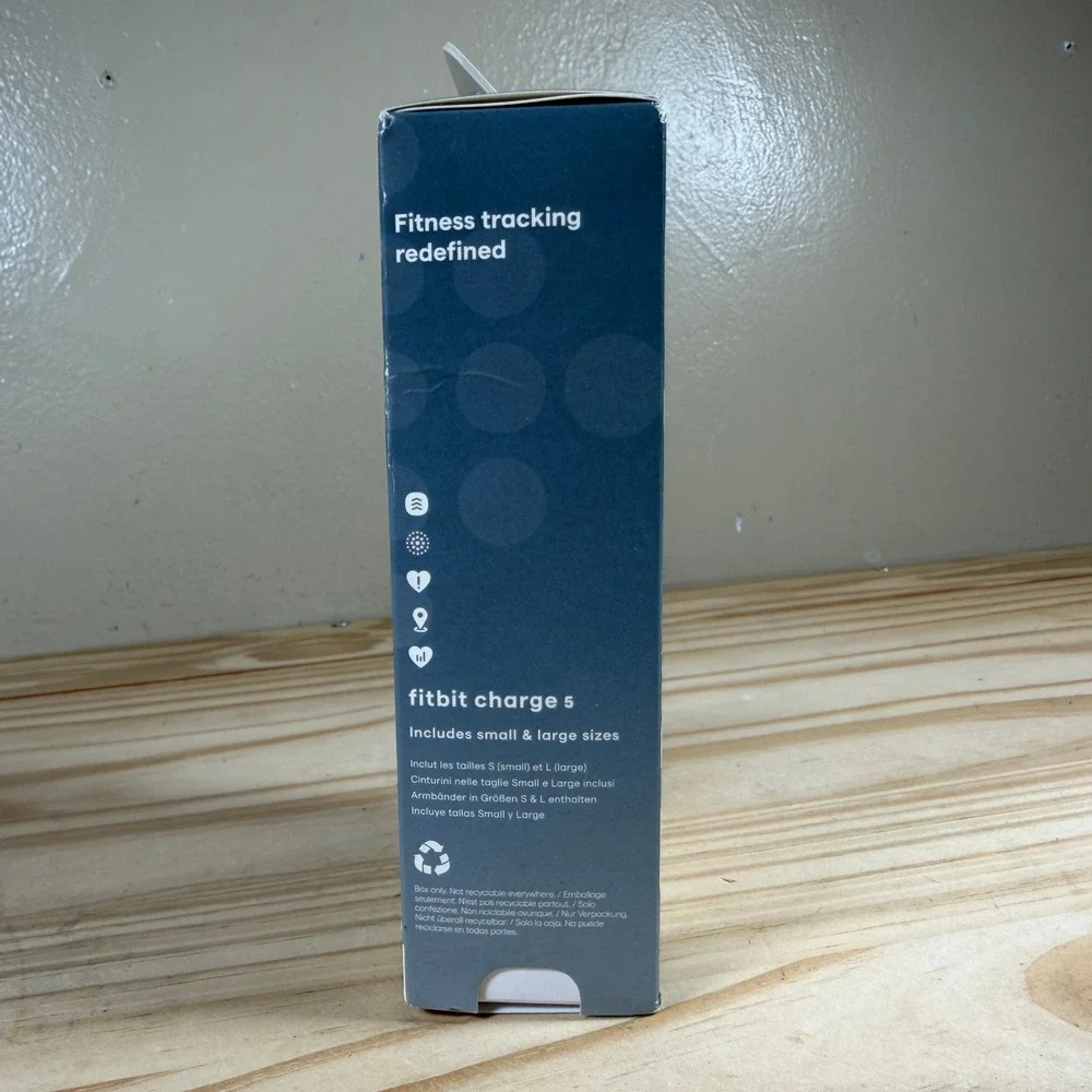 Fitbit Charge 5 Advanced Fitness Health Tracker Steel Blue Platinum FB421 Works